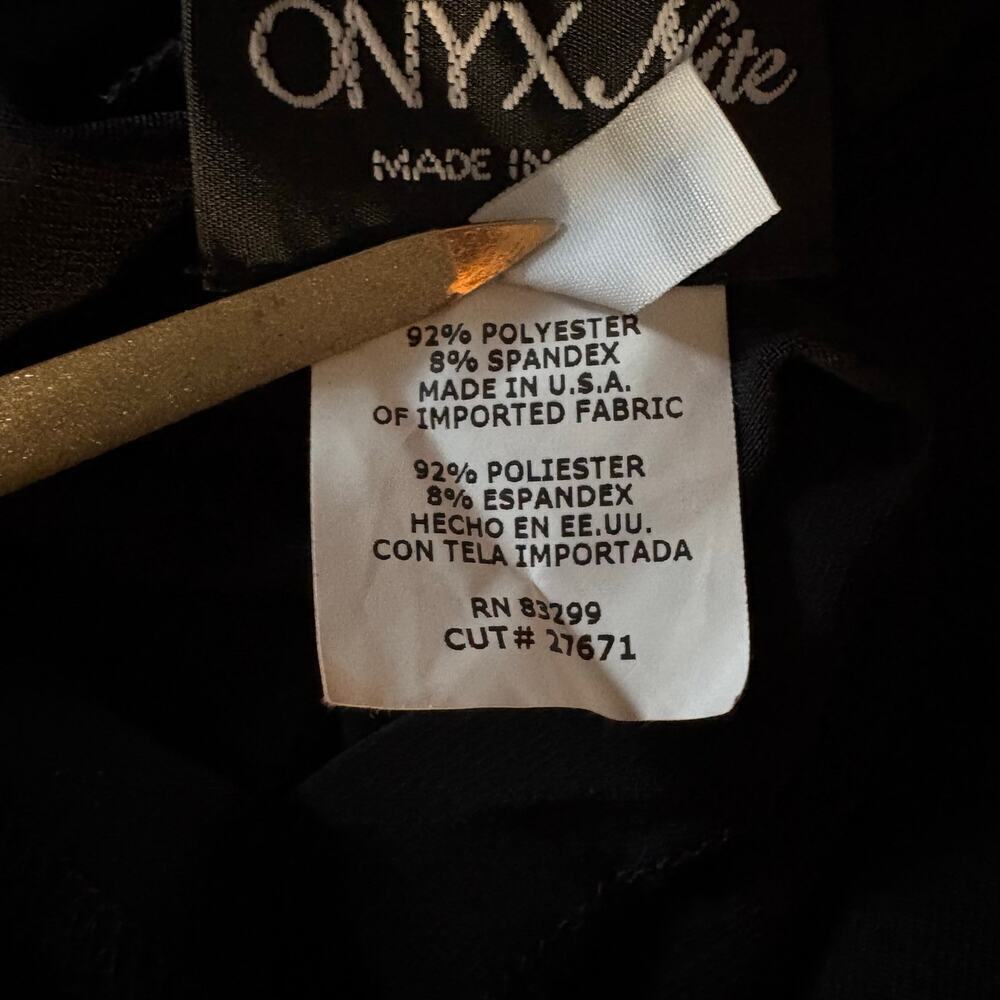 ONYX NITE Floor Length Evening Dress Blk Sz 12 Racy Sexy Party Date Night Dance - Picture 6 of 9